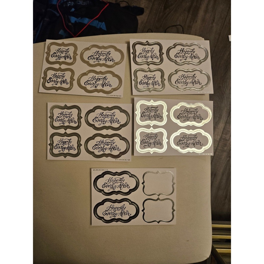 Happily‎ Ever after wedding thick stickers 20 pack
